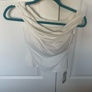 OGL White Off Shoulder Top NWT Size M